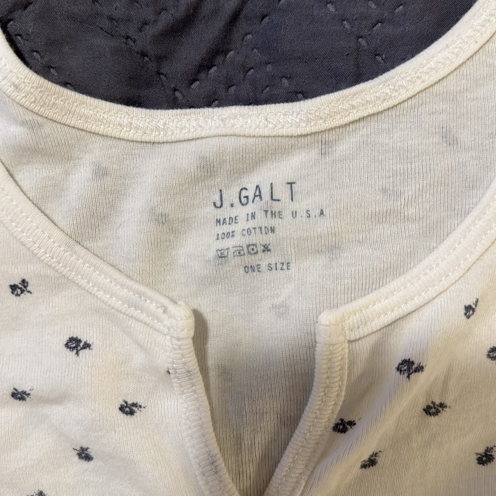 Cotton druzy flower crop tank - Picture 4 of 4